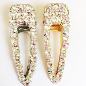 Rhinestone crystal hair barrette /Bridal hair clip